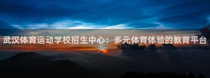 MK体育官方平台体育：武汉体育运动学校招生中心：多元